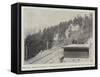 The New Alpine Railway, Ryffelalp Station, on the Way to the Gornergrat-null-Framed Stretched Canvas