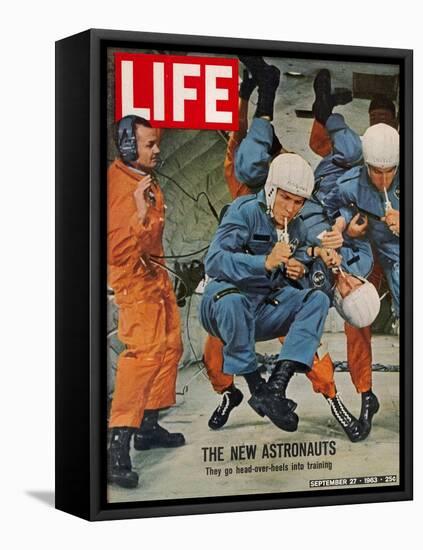 The New Astronauts, Astronauts Learning to Eat in Weightless Environment, September 27, 1963-Ralph Morse-Framed Stretched Canvas