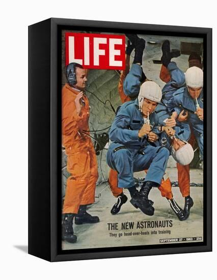 The New Astronauts, Astronauts Learning to Eat in Weightless Environment, September 27, 1963-Ralph Morse-Framed Stretched Canvas