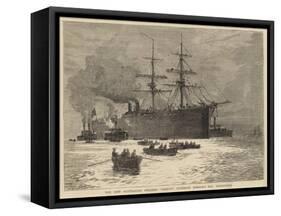 The New Australian Steamer Orient Entering Hobson's Bay, Melbourne-William Lionel Wyllie-Framed Stretched Canvas