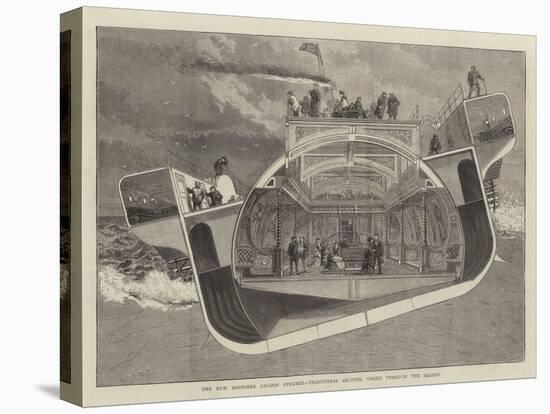 The New Bessemer Saloon Steamer, Transverse Section, Taken Through the Saloon-null-Stretched Canvas