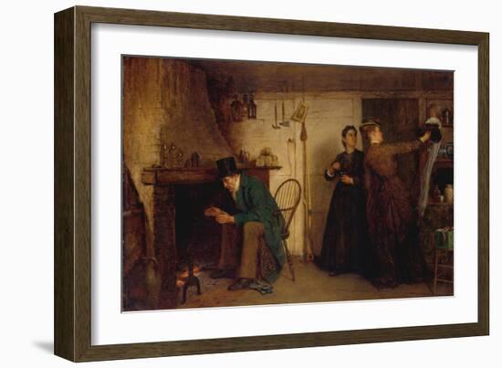 The New Bonnet-Eastman Johnson-Framed Art Print