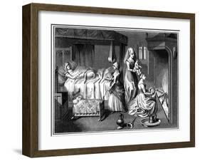 The New-Born Child, 15th Century-A Bisson-Framed Giclee Print