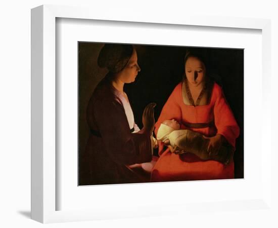 The New Born Child, Late 1640-Georges de La Tour-Framed Giclee Print