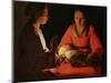 The New Born Child, Late 1640-Georges de La Tour-Mounted Giclee Print