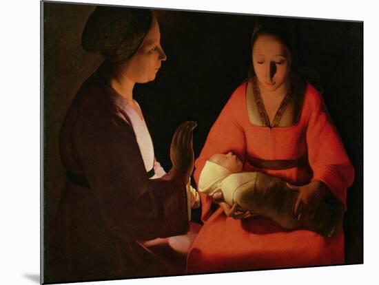 The New Born Child, Late 1640-Georges de La Tour-Mounted Giclee Print