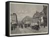 The New Boulevard Anspach and Palais De La Bourse, Brussels-null-Framed Stretched Canvas