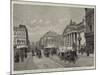 The New Boulevard Anspach and Palais De La Bourse, Brussels-null-Mounted Giclee Print