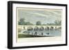 The New Bridge over the Serpentine, Hyde Park, London, 1827-MS Barenger-Framed Giclee Print