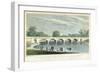 The New Bridge over the Serpentine, Hyde Park, London, 1827-MS Barenger-Framed Giclee Print