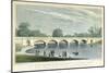 The New Bridge over the Serpentine, Hyde Park, London, 1827-MS Barenger-Mounted Giclee Print