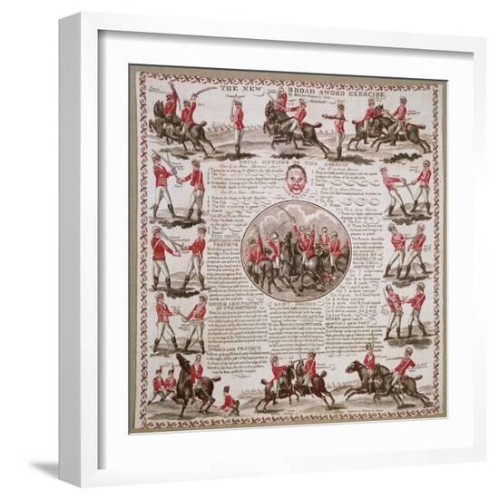 The New Broad Sword Exercise--Framed Giclee Print