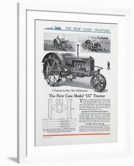 The New Case Model 'CC' Tractor-null-Framed Giclee Print