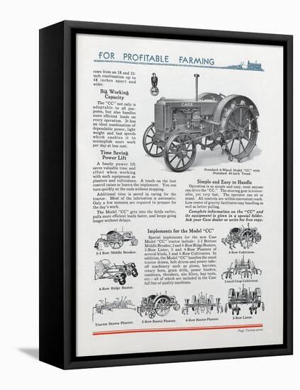 The New Case Model 'CC' Tractor-null-Framed Stretched Canvas