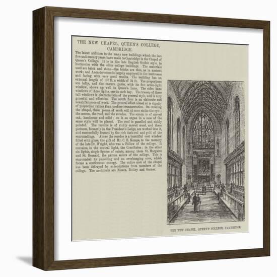 The New Chapel, Queen's College, Cambridge-null-Framed Giclee Print