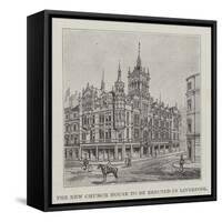 The New Church House to Be Erected in Liverpool-null-Framed Stretched Canvas