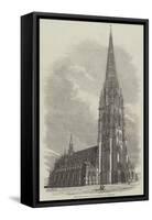 The New Church of St Nicholas at Hamburg-null-Framed Stretched Canvas