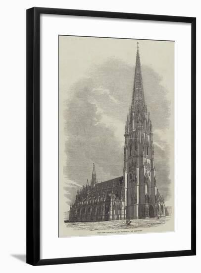 The New Church of St Nicholas at Hamburg-null-Framed Giclee Print