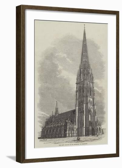 The New Church of St Nicholas at Hamburg-null-Framed Giclee Print