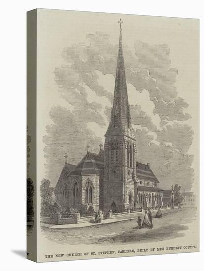 The New Church of St Stephen, Carlisle, Built by Miss Burdett Coutts-null-Stretched Canvas