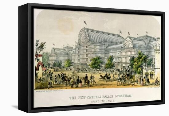 The New Crystal Palace Sydenham, Grand Entrance, Pub. 1854-Augustus Butler-Framed Stretched Canvas