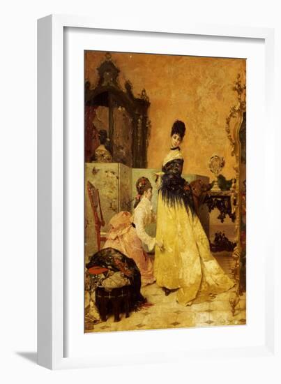 The New Dress-Alfred Emile Léopold Stevens-Framed Giclee Print