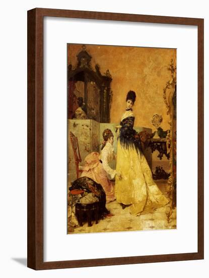 The New Dress-Alfred Emile Léopold Stevens-Framed Giclee Print