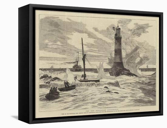 The New Eddystone Lighthouse-William Lionel Wyllie-Framed Stretched Canvas