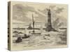 The New Eddystone Lighthouse-William Lionel Wyllie-Stretched Canvas