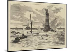 The New Eddystone Lighthouse-William Lionel Wyllie-Mounted Giclee Print