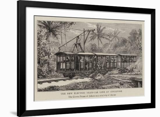 The New Electric Tram-Car Line at Singapore-null-Framed Giclee Print