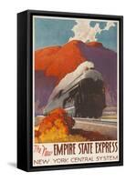 The New Empire State Express, New York Central System Rail Poster-null-Framed Stretched Canvas