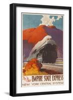 The New Empire State Express, New York Central System Rail Poster-null-Framed Premium Giclee Print