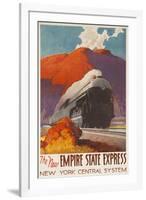 The New Empire State Express, New York Central System Rail Poster-null-Framed Giclee Print