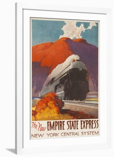 The New Empire State Express, New York Central System Rail Poster-null-Framed Giclee Print