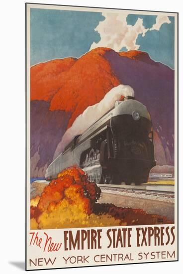 The New Empire State Express, New York Central System Rail Poster-null-Mounted Giclee Print