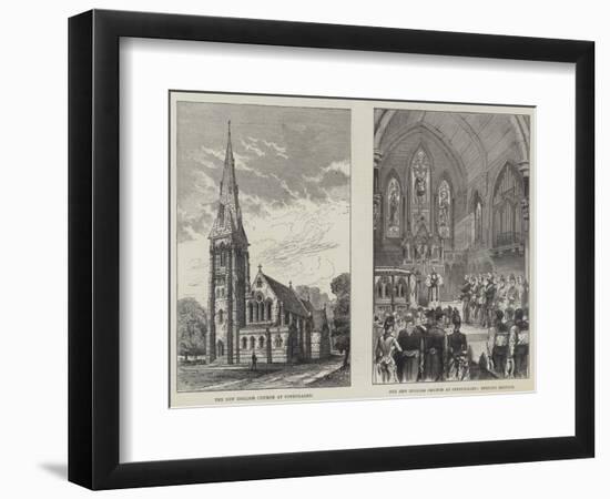 The New English Church at Copenhagen-null-Framed Premium Giclee Print