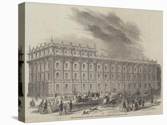 The New Facade of the Privy Council Office, Whitehall, Designed by Barry-null-Stretched Canvas