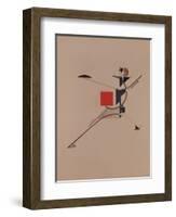 The New. Figurine for the Opera Victory over the Sun by A. Kruchenykh, 1920-1921-El Lissitzky-Framed Giclee Print