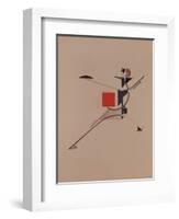 The New. Figurine for the Opera Victory over the Sun by A. Kruchenykh, 1920-1921-El Lissitzky-Framed Giclee Print