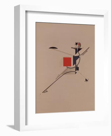 The New. Figurine for the Opera Victory over the Sun by A. Kruchenykh, 1920-1921-El Lissitzky-Framed Giclee Print