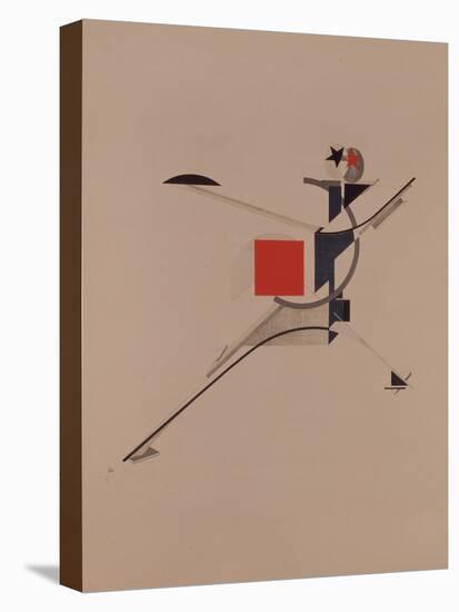 The New. Figurine for the Opera Victory over the Sun by A. Kruchenykh, 1920-1921-El Lissitzky-Stretched Canvas