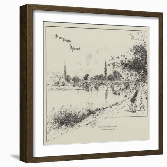 The New Footbridge at Richmond-null-Framed Giclee Print