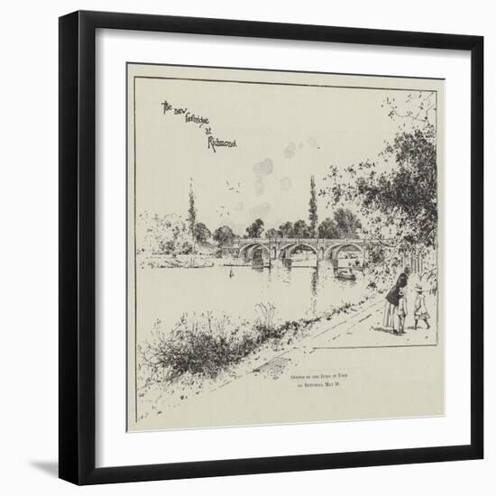 The New Footbridge at Richmond-null-Framed Giclee Print