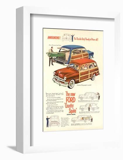 The New Ford Country Squire-null-Framed Art Print