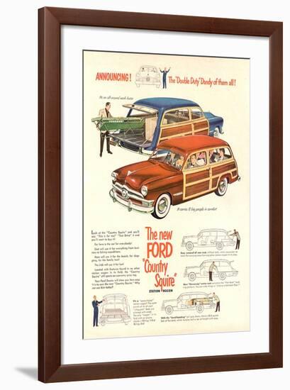 The New Ford Country Squire-null-Framed Art Print