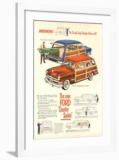 The New Ford Country Squire-null-Framed Art Print