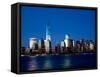 The New Freedom Tower and Lower Manhattan Skyline at Night-Gary718-Framed Stretched Canvas