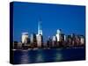 The New Freedom Tower and Lower Manhattan Skyline at Night-Gary718-Stretched Canvas