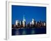 The New Freedom Tower and Lower Manhattan Skyline at Night-Gary718-Framed Photographic Print